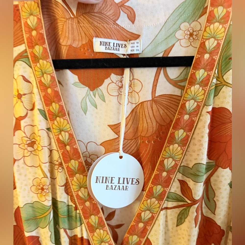 Nine Lives Bazaar Allure Maxi Wrap Dress - Rose - Picture 8 of 11